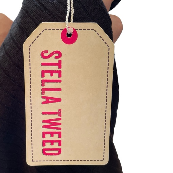 NEW Stella Tweed Black White Exclusive Party Girl Novelty Bimbo Cropped T Shirt - Picture 6 of 7